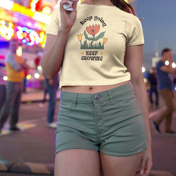 "Keep Going Keep Growing" T Shirt - Picture 1 of 14